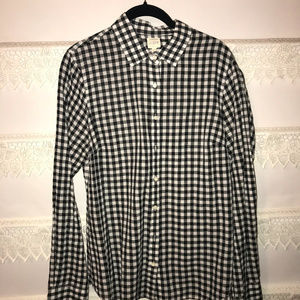 J. Crew Black Gingham Button-Down